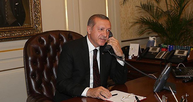 Cumhurbaşkanı Erdoğan'dan liderlerle Ramazan Bayramı kutlaması