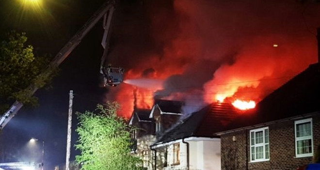 Bakım evinde yangın