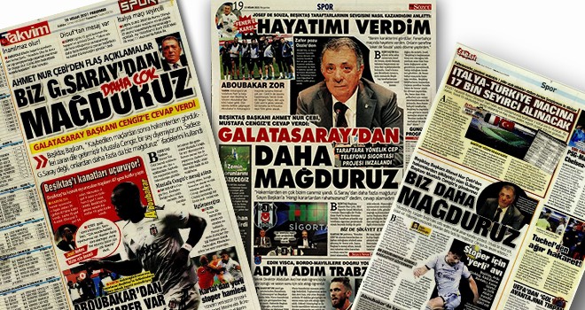 Ahmet Nur Çebi'nin açıklamaları gazete manşetlerinde