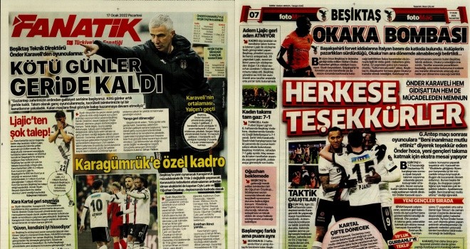 Spor manşetleri (17 Ocak 2022)