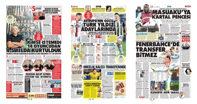 Spor manşetleri (1 Ağustos 2022)