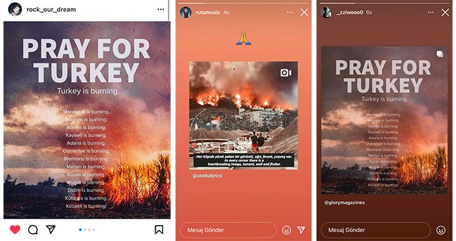 Güney Koreli  ünlüler Türkiye'deki yangın için paylaştılar