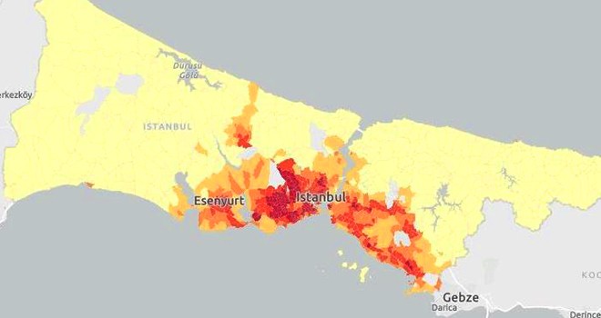 İstanbul Kırılganlık Haritası'na göre Korona'da riskli bölgeler