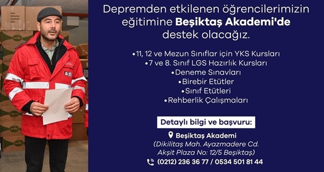 ÖZEL HABER: Beşiktaşlılar, depremzede öğrencilere kapılarını açtı!