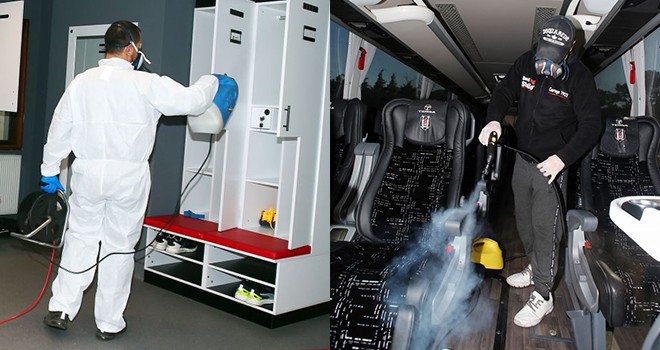 Beşiktaş'ta dezenfekte çalışması