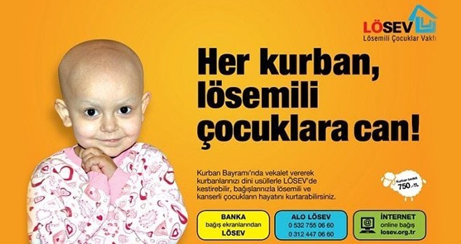 Her kurban lösemili ve kanserli çocuklara can
