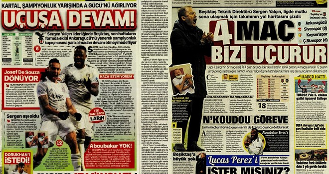 Günün Beşiktaş manşetleri: Uçuşa devam!