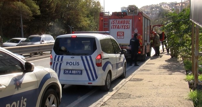 Beşiktaş'ta otomobil şarampole yuvarlandı!