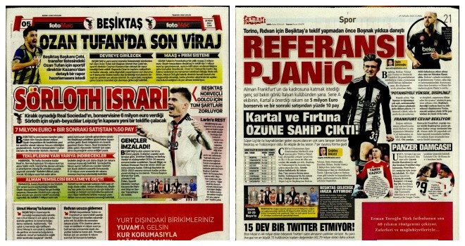 Spor manşetleri (29 Nisan 2022)