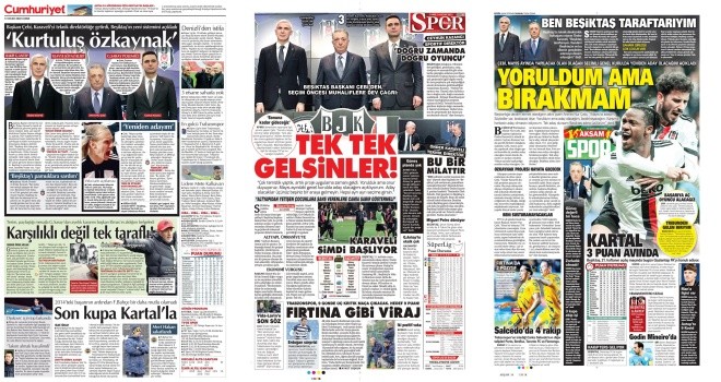 Spor manşetleri (14 Ocak 2022)