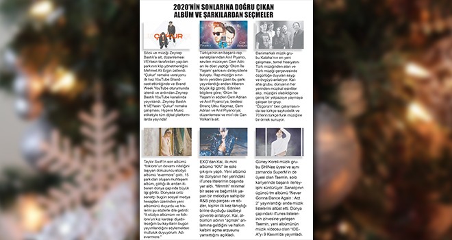 2020'nin sonlarına doğru çıkan albüm ve şarkılardan seçki