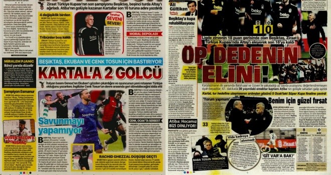 Spor manşetleri (25 Ocak 2022)