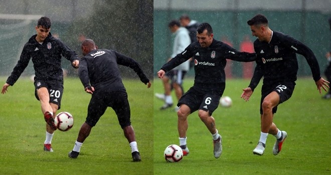 Yağmura rağmen çalışmaya devam!