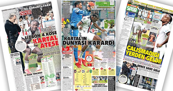 Beşiktaş-Sporting maçı gazete manşetlerinde! (20 Ekim)