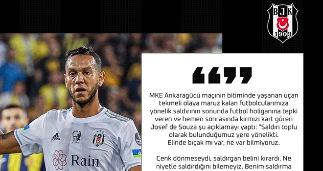 Josef de Souza'dan açıklama! Umarım bir daha yaşanmaz
