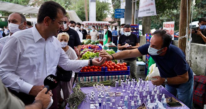 İmamoğlu ve Akpolat Beşiktaş Ulus'ta Pazar açtı! Üreticiden tüketiciye!