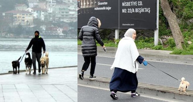 Yasağa uymayanlar Bebek sahilinde yürüyüş yaptı