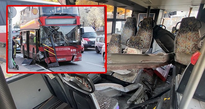 Korkunç kazanın yaşandığı otobüs akıbetini bekliyor
