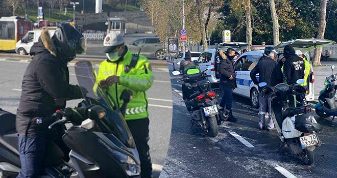 Lodosta trafiğe çıkan motosikletlilere yönelik denetim