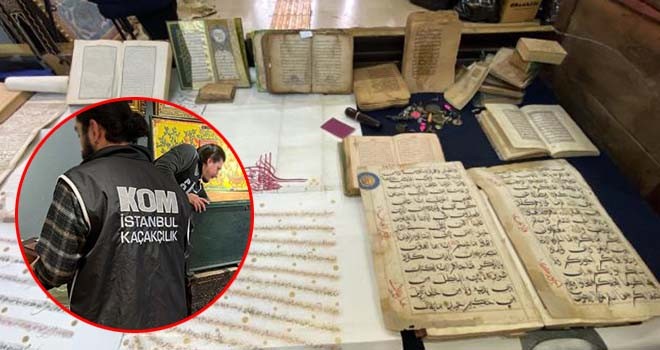 Beşiktaş'ta tarihi eser operasyonu! 638 parçaya el konuldu