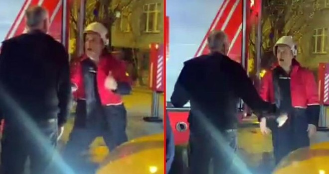 Beşiktaş'ta yangına müdahale eden itfaiye ekiplerine taksiciden şok tepki!