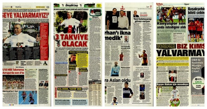 Spor manşetleri (5 Ağustos 2022)