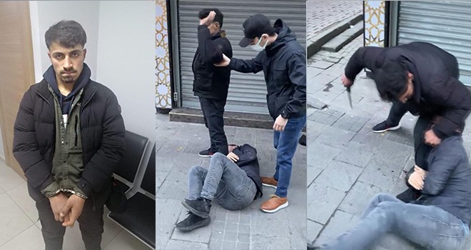 Beşiktaş'ın göbeğinde bıçaklı gasp!