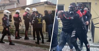Polis ve sağlık ekiplerine keserle direndi