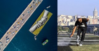 Saype'den İstanbul'da üç dev çizim