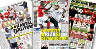 Beşiktaş'ın berabere kalması gazete manşetlerine bomba gibi düştü!