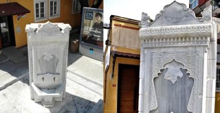 Tarihi çeşmedeki restorasyonda Abdülhamid Han'ın tuğrasını yenilenmedi