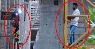 Levent’te bir inşaatın iskelesinde intihar girişimi!