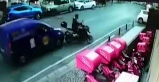 Beşiktaş'taki trafik kazası kamerada