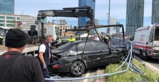 Beşiktaş'ta feci makas kazası! 4 kişi yaralandı, 11 araç hasar gördü