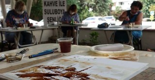 Suluboya sanatçılarından kahve ile resim