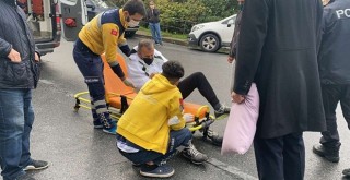 Spor yapan adama otomobil çarptı