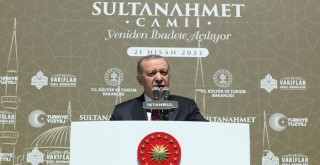 Cumhurbaşkanı Erdoğan Sultanahmet Camii'nin açılışını yaptı!