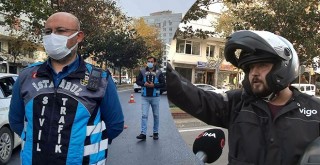 Ceza kesilen motosikletliden ilginç cevap