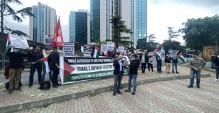 Levent’teki İsrail Başkonsolosluğu önünde eylem
