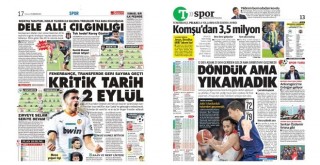 Spor manşetleri (29 Ağustos 2022)