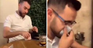 Türk parası ile burnunu silen turit gözaltında