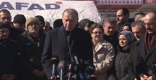 Cumhurbaşkanı Erdoğan'dan deprem bölgesinde açıklamalar: Her aileye 10 bin lira yardım