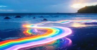 Gökkuşağı yolları manzarayı ele geçirdi