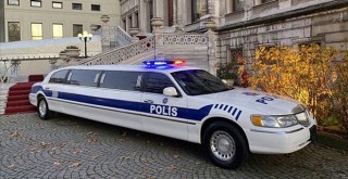 Çırağan'da görülmemiş polis limuzini