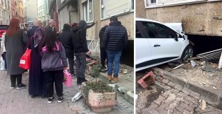 Yokuş aşağı inerken duramadı eve daldı