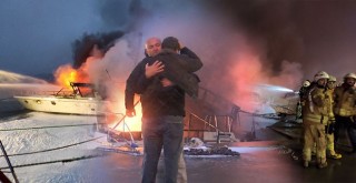 Bebek’te lüks yatlar yandı