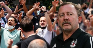 Beşiktaş taraftarı Sergen Yalçın'ın Etiler'deki evinin önünde toplandı