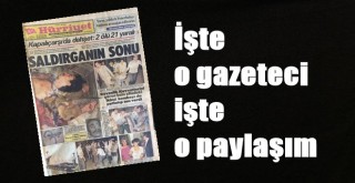 O gazeteciden ses getiren paylaşım