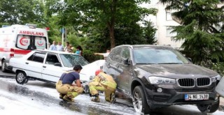 Viraja hızlı giren sürücü sokağı birbirine kattı