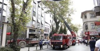 Ortaköy'de otel yangını